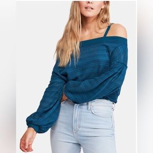 NWT Sz S Free People Teal Sweater OB967835